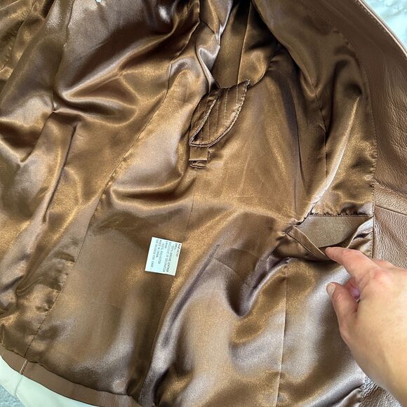 Pamela McCoy Leather Jacket Large Brown Embroidered Beaded Boho Western Rodeo - Picture 8 of 16